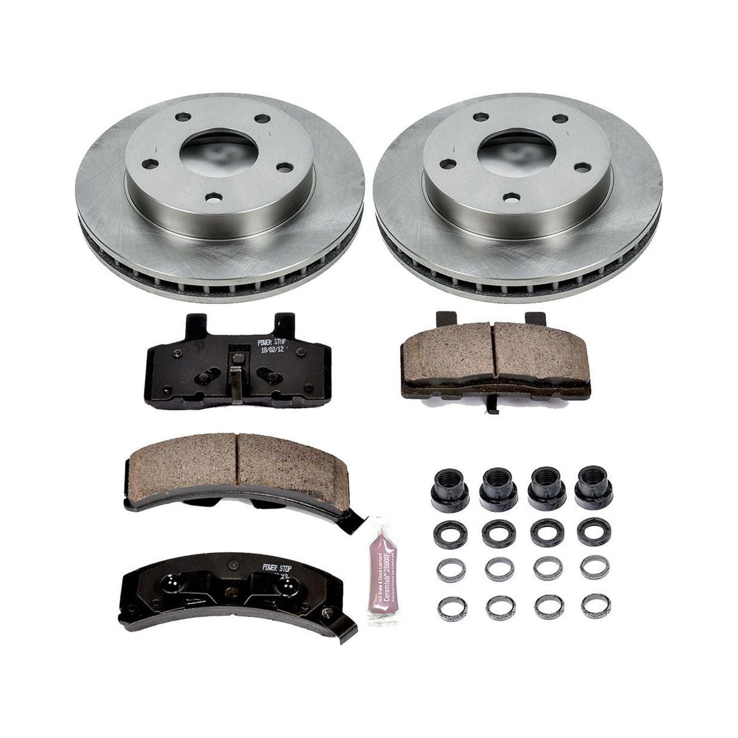 Power Stop Front Stock Replacement Brake Pad and Rotor Kit KOE2126