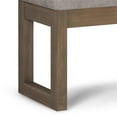 thumbnail image 4 of Pemberly Row 26" Faux Air Leather Ottoman Bench in Distressed Gray Taupe, 4 of 6
