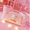 thumbnail image 3 of Kawaii Sanrio Hello Kitty Toothbrush Holder Cartoon Plastic Toothbrush Holder Mouthwash Cup Toothpaste Tube Storage Rack, 3 of 7