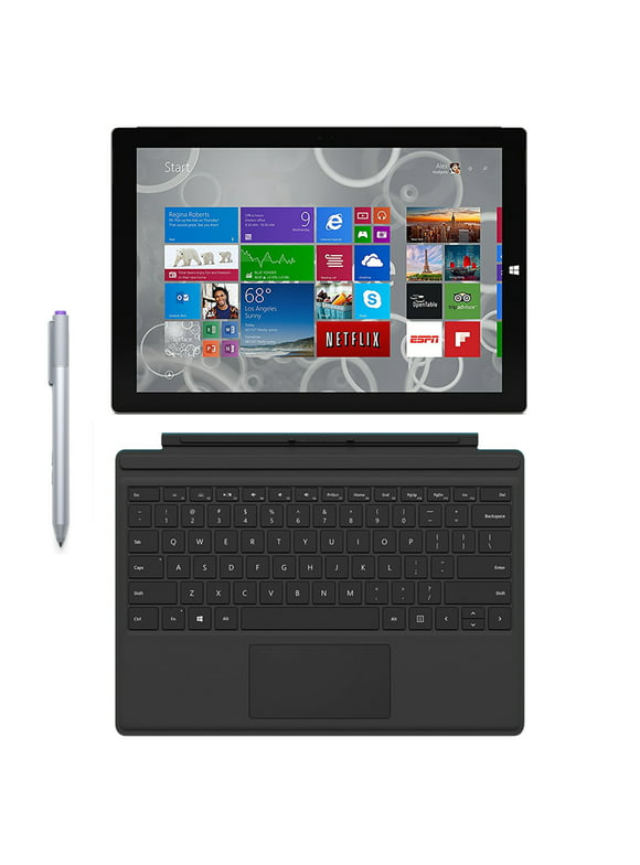 Microsoft Surface Pro 3 Tablet (12-inch, 256 GB, Intel Core i5, Windows 10) + Microsoft Surface Type Cover (Certified Used)