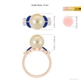 thumbnail image 5 of ANGARA Golden South Sea Cultured Pearl & Sapphire Butterfly Ring in 14K Rose Gold for Women | June Birthstone, Birthday, Anniversary, Jewelry Gift for Women | Pearl Ring, 5 of 9