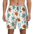 thumbnail image 2 of Picia Various Turtle pattern Mens Swim Trunks with Compression Liner Stretch Beach Shorts Quick Dry with Zipper Pockets No-Chafing Board Shorts-3X-Large, 2 of 9