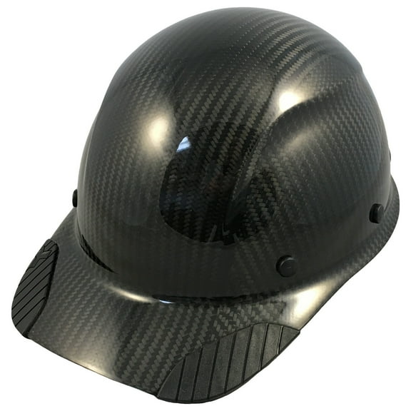 Lift Safety Actual Carbon Fiber Hard Hat - Cap Style Glossy Black with Tote