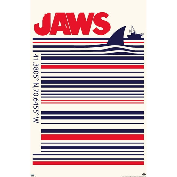 Jaws - Barcode Wall Poster, 22.375" x 34"