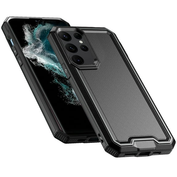 For Samsung Galaxy S23  Plus Tough Modern Fused Hybrid Armor Hard PC TPU Rubber Shockproof Drop Protection Impact Cover ,Xpm Phone Case [ Black ]
