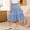 Blue, variant on Cethrio Girls Midi Skirts Size 10-12, Ruffled High-waisted Summer A-Line Faux Denim Skirts Blue