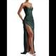 thumbnail image 3 of Vestido de Dama de con Tirantes Finos y Satén con Volantes para Mujer Verde Oscuro XL, 3 of 8
