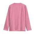 thumbnail image 3 of Kiijoy Girls Cute Graphic Long Sleeve T-Shirt Casual Crewneck T Shirt, Pink, Sizes 3-4, 3 of 3