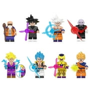 8 Pcs Collectible Anime Dragon Ball Z Mini Action Figures Building Blocks Toys DBZ Character Figures for Adult Kids Fans Gifts