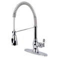thumbnail image 1 of Gourmetier American Classic Single Handle Pull-Down Spray Kitchen Faucet, Chrome, 1 of 1