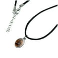 thumbnail image 2 of Boxer Puppy Dog Sleeping on Guitar Antiqued Oval Charm Pendant with Black Satin Cord, 2 of 4