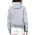 thumbnail image 2 of Women's G-III 4Her by Carl Banks Heather Gray Philadelphia Eagles Football Logo Fleece Tri-Blend Pullover Hoodie, 2 of 3