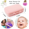thumbnail image 2 of Baby Tooth Box Keepsake for Personalised Tooth Holder for Kids with English Mark (Pink), 2 of 4