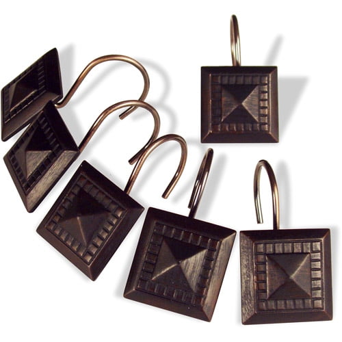Better Homes and Gardens OilRubbed Bronze Set of 12 Shower Curtain