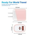 thumbnail image 2 of USB C Block,FiveBox USB C Wall Charger Block 20W PD Type C Charger Block QC3.0 Dual USB C Wall Charger Adapter USB C Brick Fast Charging Block Type C Charger Box,Pink, 2 of 7