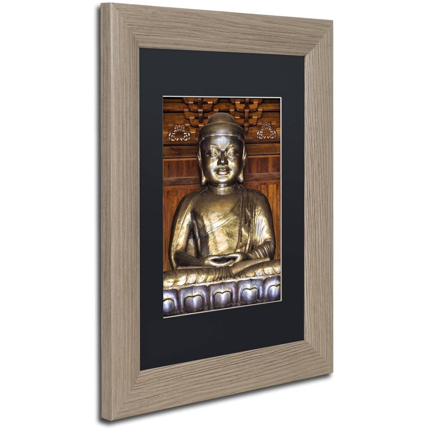 Trademark Fine Art "Buddha" Canvas Art by Philippe Hugonnard, Black Matte, Birch Frame