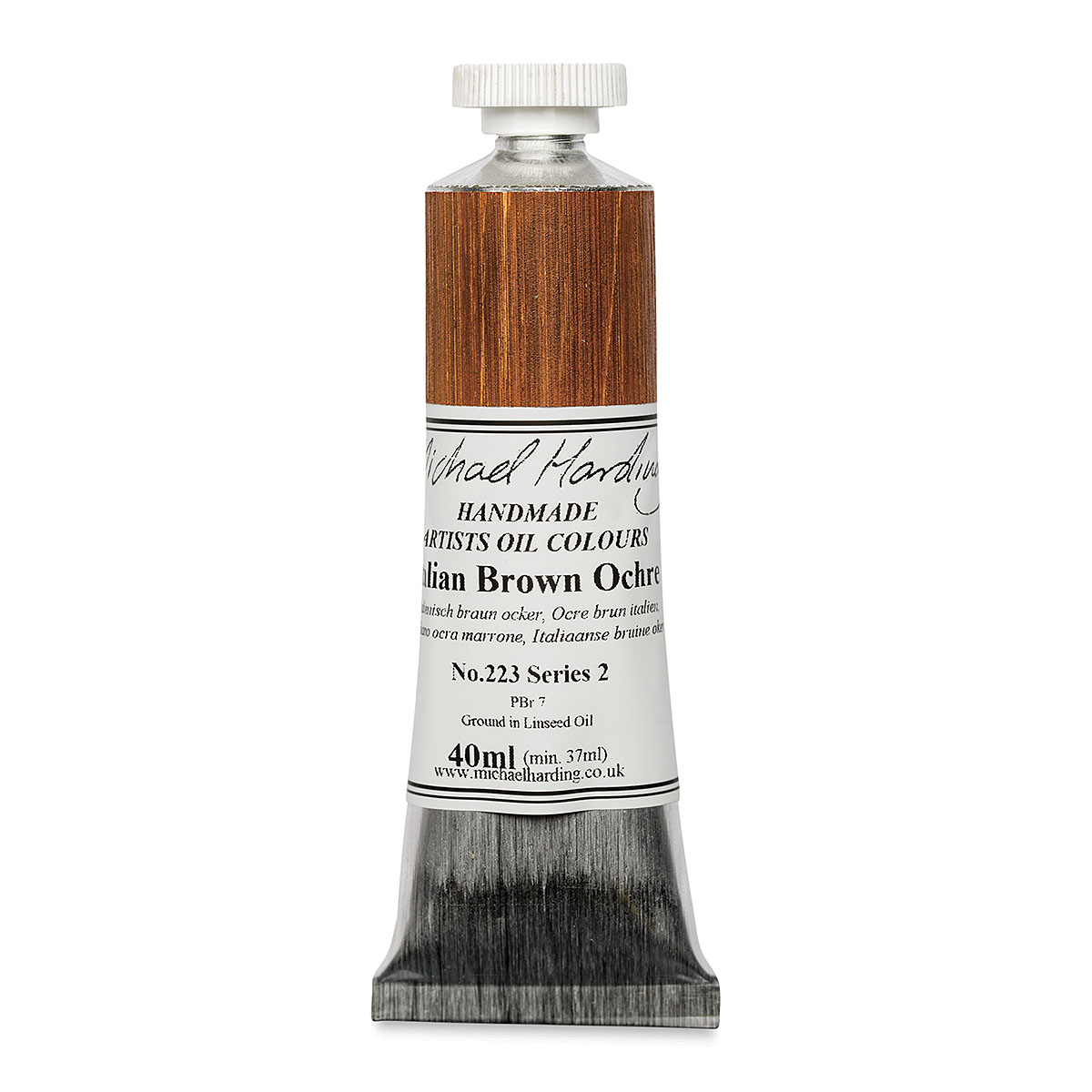 Michael Harding Artist Oil Paint Italian Brown Ochre, 40 ml tube