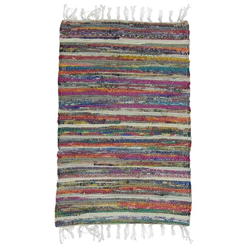 Multicolored Rag Rug, reversible - come discover Rustic Farmhouse Fall Decor Inspiration Photos, Autumn Quotes & You Can Call Me Pumpkin