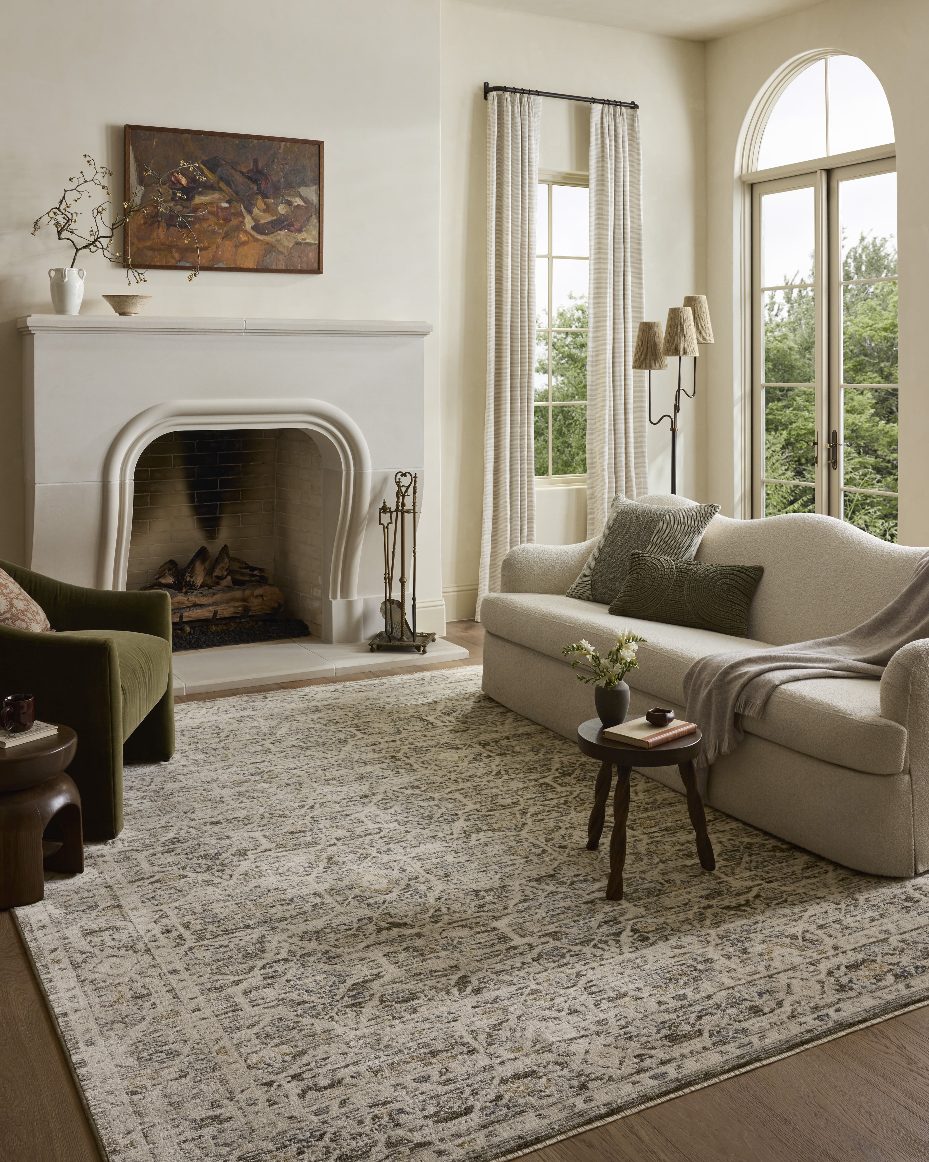 Loloi Clarisse Olive / Ivory 2'-6" x 7'-6" Runner Rug