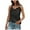 yu124#- Black, variant on Women Camisole Straps Top Classic Fit V-Neck Camis Lace Trim Silk Satin Sleeveless Shirts White M