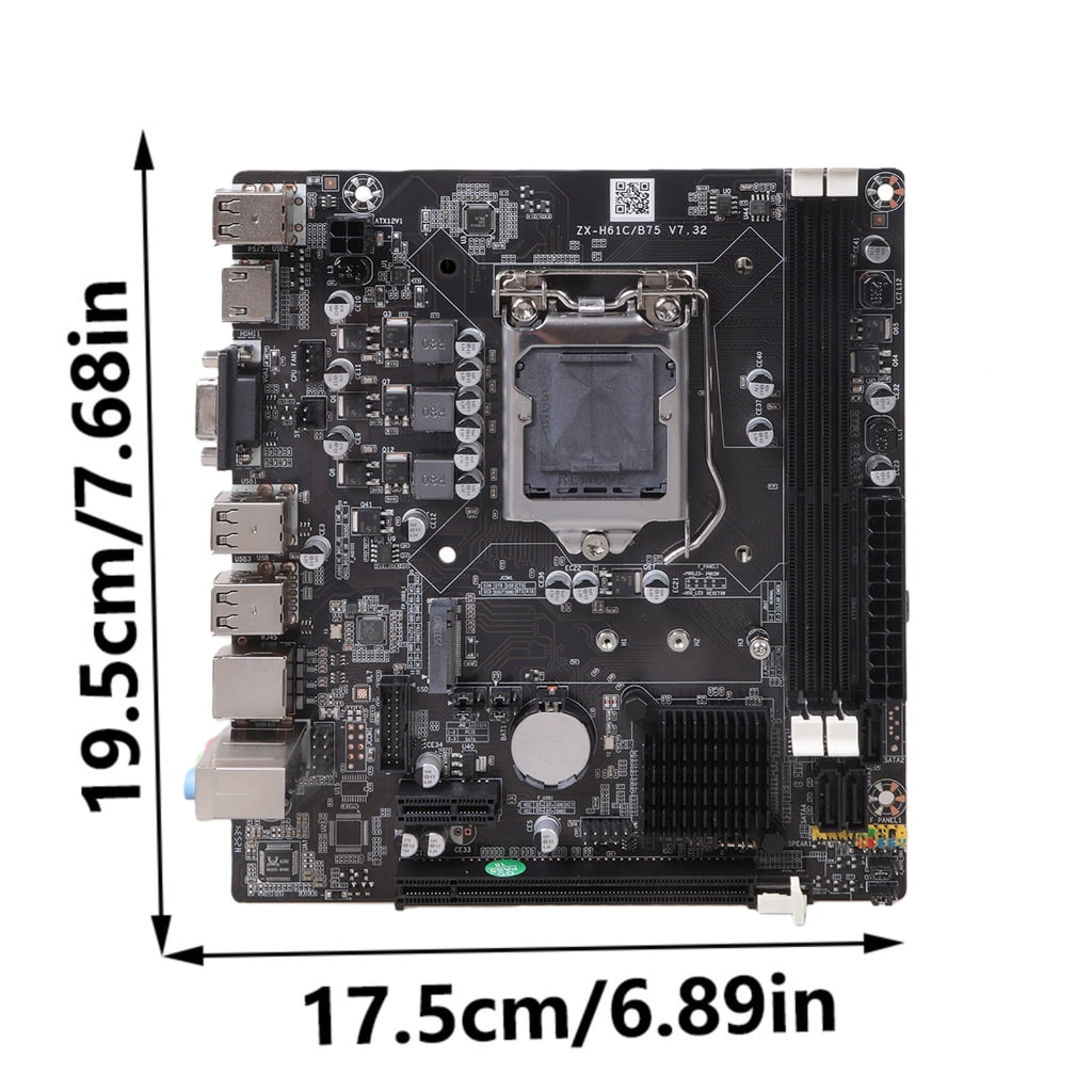 Gieenan Desktop Computer Motherboard 1155 DDR3 H61 Motherboard For 1155Series Processors