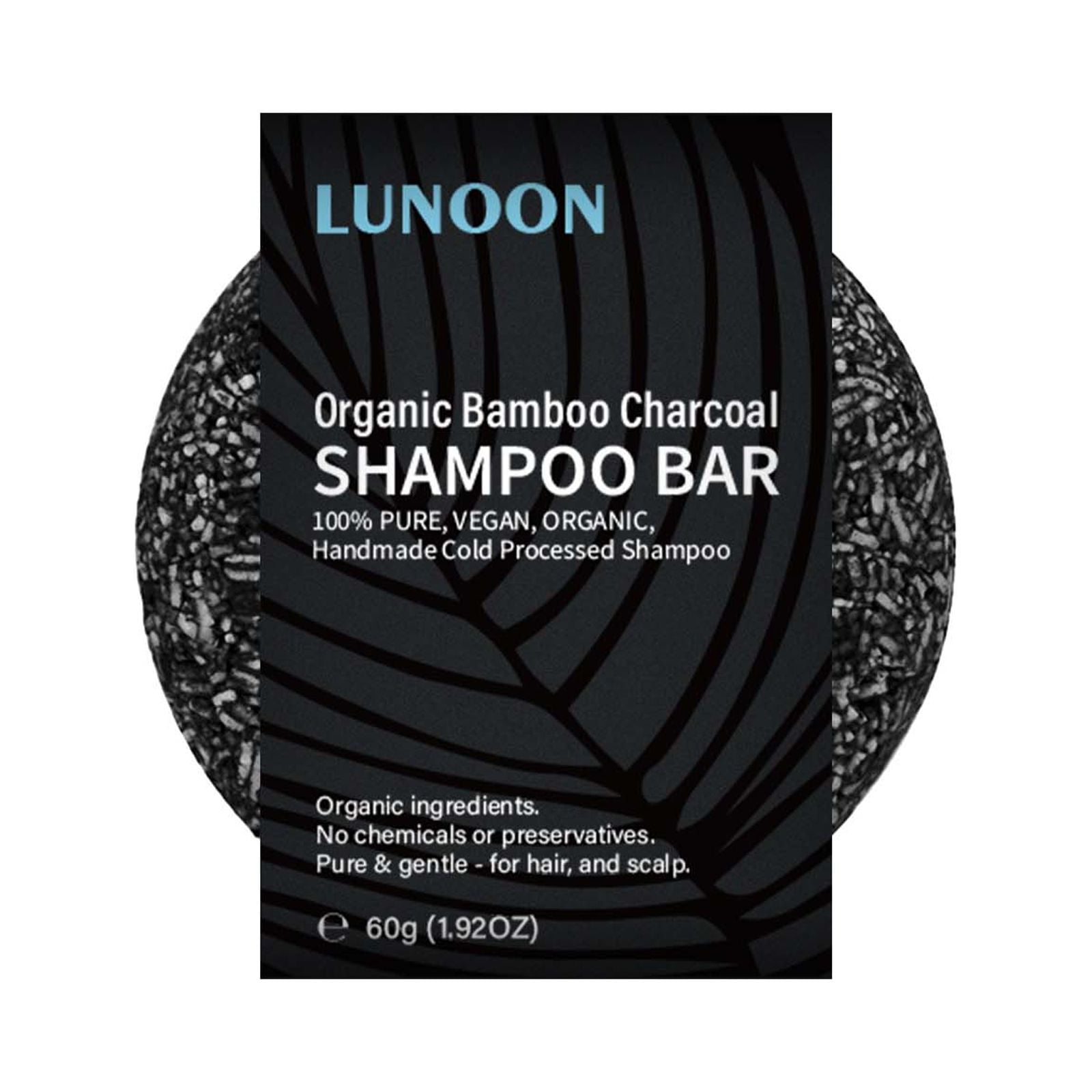 YiFudd Hair Darkening Charcoal Shampoo Bar, Organic Bamboo Charcoal