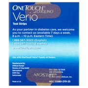 OneTouch Verio Blood Glucose Test Strips, 100 Ct