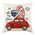 thumbnail image 2 of 4th of July PALIFEUR Pillow Covers, Indeoendence Day Throw Pillow Covers, 18 x 18 Inch Patriots Pillow Case for Sofa Bedroom Coffice, Print Decorative Pillow Cover, 2 of 6