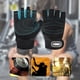 thumbnail image 4 of Guantes unisex antideslizantes y transpirables de medio dedo para gimnasio, para hombre y mujer, para ciclismo, deportes al aire libre, levantamiento de pesas, almohadillas de silicona, 4 of 7