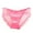 Watermelon Red, variant on Satin Women's Mesh Transparent Lace Mid-Low Waist Traceless Cotton Panties - Flower Embroidery, M/L Sizes