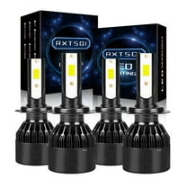 For BMW 328i xDrive 2009-2016 LED Headlight Bulbs H7 H7 High Beam and Low Beam White 4pc,c9