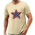 thumbnail image 5 of HaoXianJian Men's 4th of July Cotton Summer 1776 USA Flag Shirts Independence Day T-Shirt Memorial Day Lightweight Going Out Top Graphic Tees Top Summer Blouses for Men 2025 S-XXXL, 5 of 5