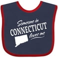 thumbnail image 3 of Inktastic Someone in Connecticut Loves Me Boys or Girls Baby Bib, 3 of 4