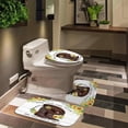 thumbnail image 5 of 4PCS Western Cowboy Riding Horse Shower Curtain Set, Vintage Wild West Texas Ranch Country Rustic Farmhouse Bathroom Decor, Brown Shower Curtain, Non-Slip Bath Mat Toilet Rug, Life is A Rodeo, 5 of 8