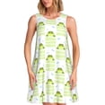 thumbnail image 1 of Easygdp Frogs and Dragonflies para Vestido Transpirable de Mujer, Vestido Suelto de Manga Corta con Pliegues y Bolsillos para el Verano, 1 of 7
