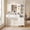 White, variant on Toogaho Vanity Set with Lighted Mirror & Charging Station,Vanity Table Makeup Desk with Glass Door & 6 Drawers & 5 Shelves for Bedroom,Pink