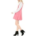 thumbnail image 5 of MODA NOVA Junior's Overall Pinafore Dress Button Decor Above Knee Suspender Skirt, 5 of 7