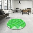 thumbnail image 4 of Ahgly Company Machine Washable Indoor Rectangle Transitional Neon Green Area Rugs, 2' x 4', 4 of 7