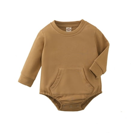 

Fsqjgq Boys Pajama Sets Easter Romper Baby Boy Baby Boys Girls Long Sleeve Cotton Solid Romper Bodysuit Clothes Boys Short Sleeve Romper Baby Layette Set Cotton Brown 70