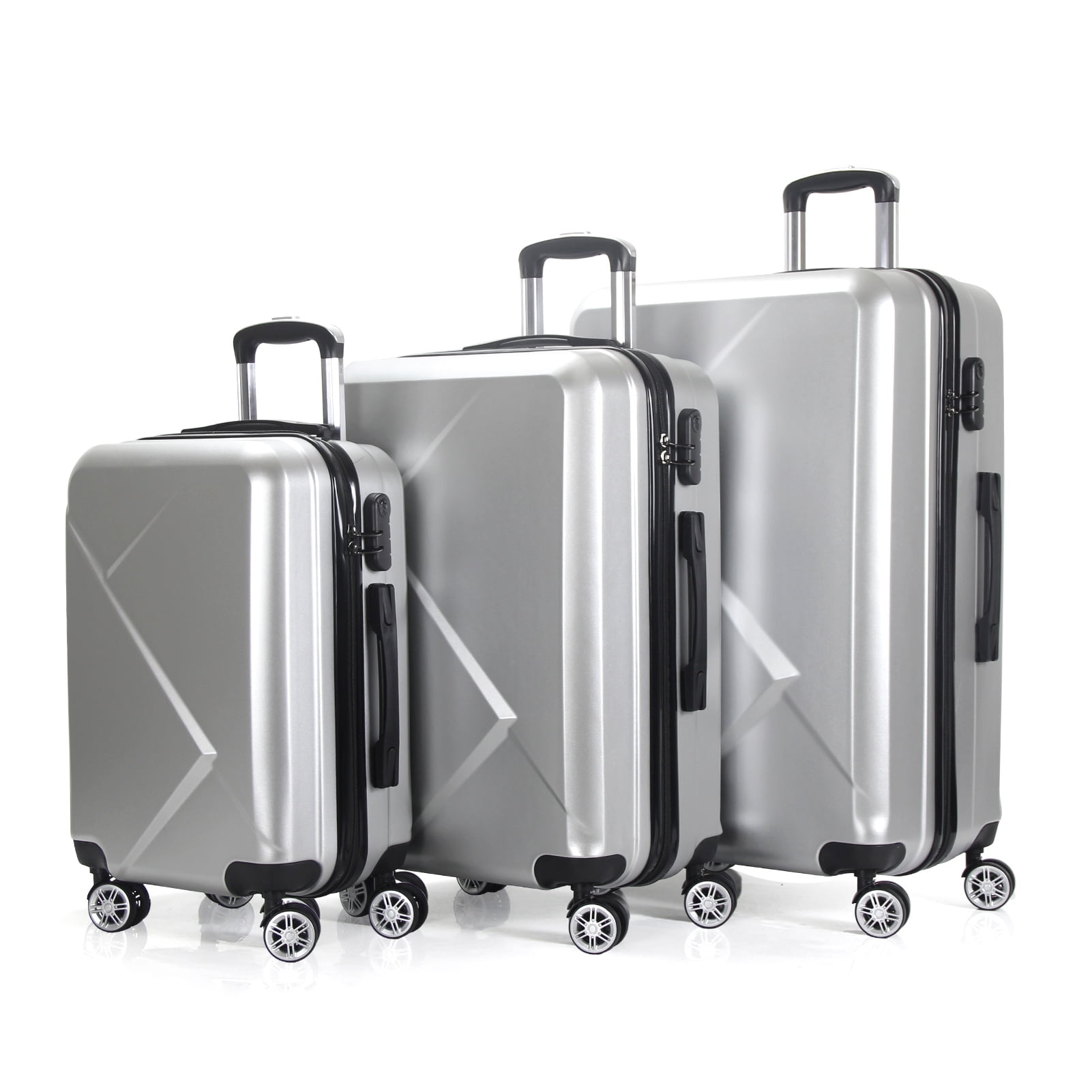 Custom Fleur De Lis 3 Piece Luggage Set - 20 Carry On, 24 Medium