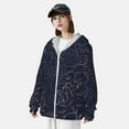 thumbnail image 5 of Gaeub Navy Dark Blue Men's and Women's UPF 50+ Long-Sleeved Sun Protection Clothing, Fishing Shirt Long Sleeve Zip - XX-Large, 5 of 9