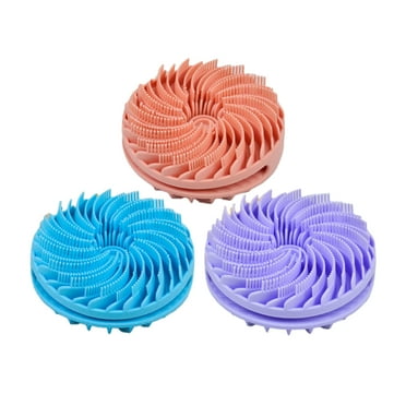 ACDANC 3 Pcs Silicone Body Scrubber with Soft Bristles,Face Scrubber for Gentle Cleansing,Double-Sided Scrub Brush for Massage and Exfoliation