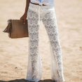 thumbnail image 1 of Pantalones de mujer Pantalones largos de playa calados con encaje Pantalones de protección solar con corte de bota, 1 of 5