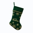 thumbnail image 2 of Yhmxh Velvet Christmas Stocking, 19 Inch Large Xmas Stocking with Golden Snowflake Embroidery & Merry Christmas Lettering, Hanging Plush Cuff Stocking for Fireplace Mantel Christmas Home Decor, 2 of 6