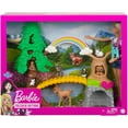 thumbnail image 7 of Barbie Wilderness Guide Doll & Playset, Blonde Doll with 10 Animal Figures, Tree, Rainbow & More, 7 of 7