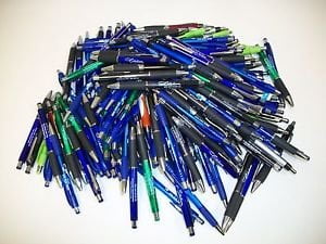 Box Of Bulk 500 Assorted Misprint Pens Retractable Some W/Stylus Wholesale 