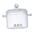 thumbnail image 3 of DOLITY Glass Cooking Pot with Lid Double Handle Stovetop Pot for Noodles Milk Pasta clear 1300ml, 3 of 9
