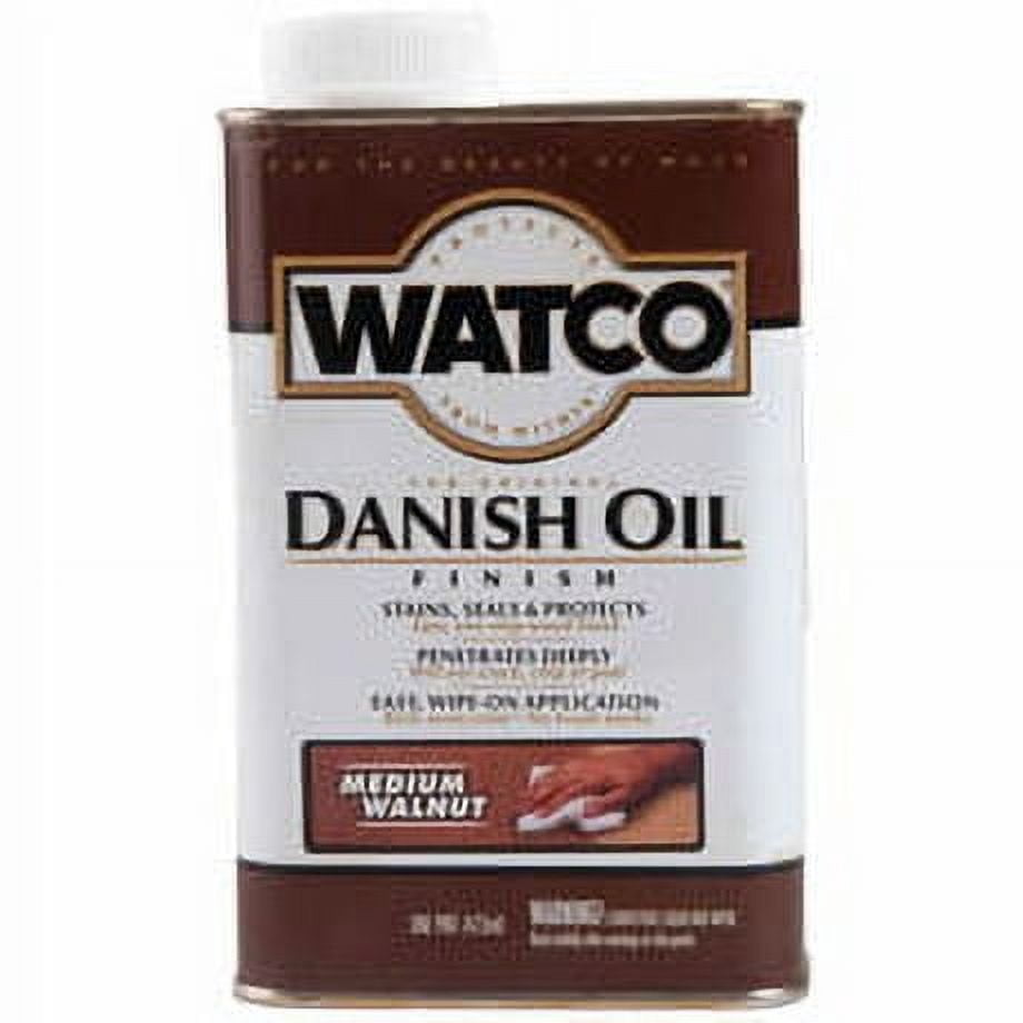 Watco A65941 Danish Oil Wood Finish, Quart, Medium Walnut
