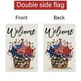 thumbnail image 6 of VOCHIC Patriotic 4th of July Garden Flag 12x18 Double Sided, Small Burlap Welcome Strip Stars Garden Yard House Flags for Independence Day Outdoor Decor (Only Flag), 6 of 6