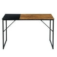thumbnail image 4 of Homylin 39-inch Home Office Table Writing Desk, PC laptop Study Deask With Sturdy Metal Frame For Study Room, Brown & Black, 4 of 7